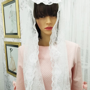 Elegant Lace Veil for Women – Perfect for Rekigious and Special Occasions White