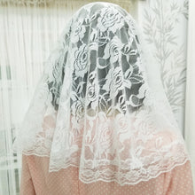 Rose Lace Veil-White