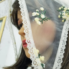 Religious Embroidered Lace Veil