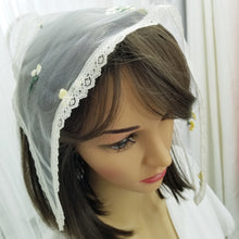 Religious Embroidered Lace Veil