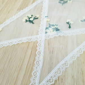 Religious Embroidered Lace Veil