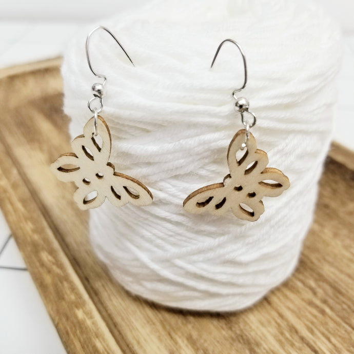 Wood Shape Cut Out Earrings