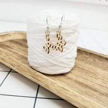 Wood Shape Cut Out Earrings