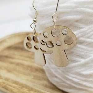 Wood Shape Cut Out Earrings