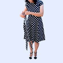 Black and White Polka Dot Midi Dress