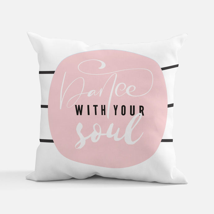 Dance with Your Soul White Mini Pillow